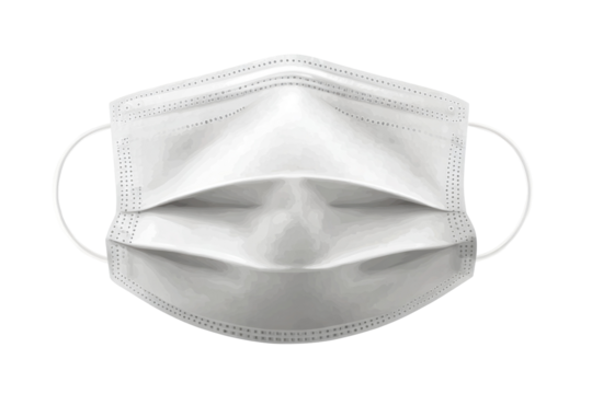 Clean white disposable medical face mask essential for health and safety protection