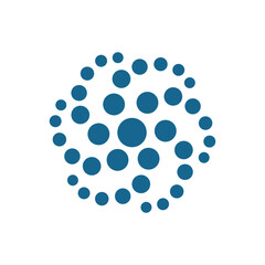 wind vortex abstract vector logo design graphic template. swirl round circle vector illustration. dot whirl spiral circular rotation