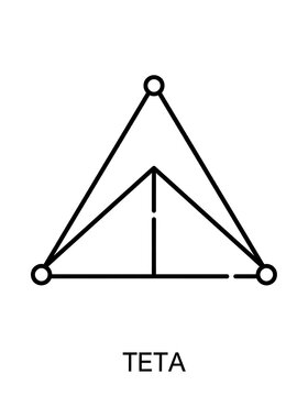 Teta Symbol - Geometric Representation of the Greek Letter Teta.
