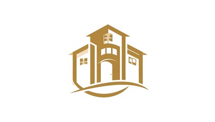 A detailed, simplified drawing of a luxury building with arched details