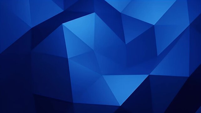 Abstract Blue Geometric Low Poly Background with Smooth Gradient Lighting