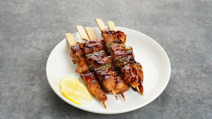 Yakitori grilled chicken, Japanese food