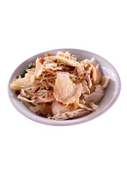 Indonesian chicken porridge. Asian food. Asian soup