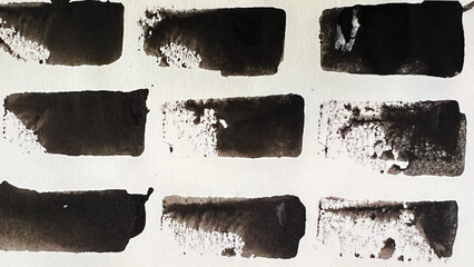 Japanese-style background material painted with a brush, rough wavy lines drawn with ink and brush, wavy lines resembling bricks drawn with ink