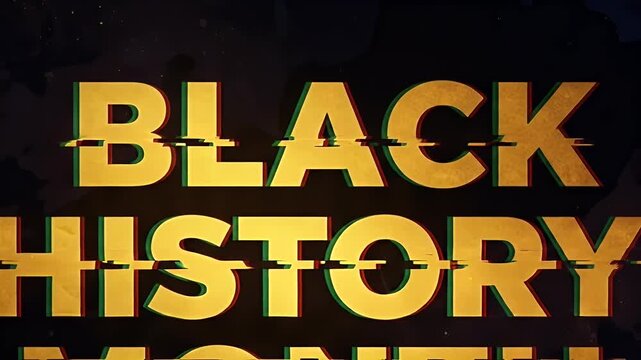 Black History Month Digital Glitch Title Animation