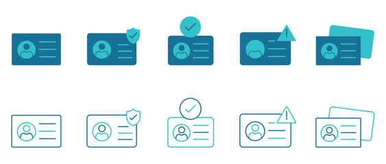 Verified icon set. Vector and illustrator