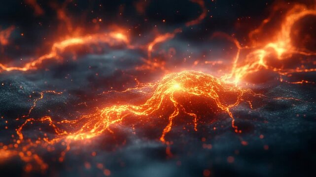 Fiery Cosmic Explosion - A Stunning Display of Celestial Power and Energy.