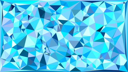 ブルー系のシャープな三角形が連なる抽象的なポリゴン背景 | Abstract Blue Polygon Background with Sharp Triangles