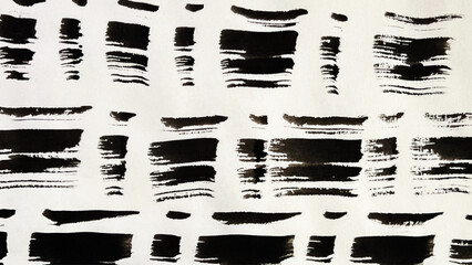 abstract painting drawn with a brush, rough lines drawn with ink and brush, drawing of rough lines painted with a brush