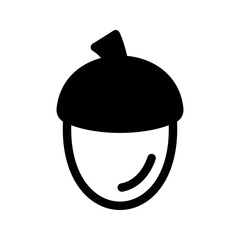Acorn Icon Vector Symbol Design Illustration