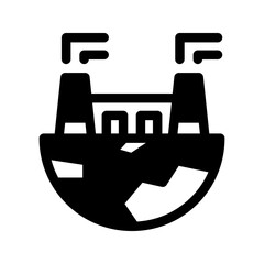 Green Industry Icon Vector Symbol Design Illustration