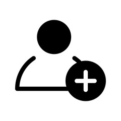Add User Icon Vector Symbol Design Illustration