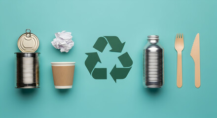 Go green with sustainable living and recycling awareness campaign design