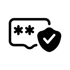 Chat Security Icon Vector Symbol Design Illustration