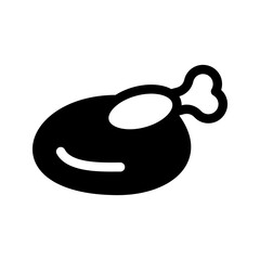 Roast Chicken Icon Vector Symbol Design Illustration