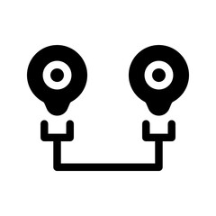 Road Map Icon Vector Symbol Design Illustration