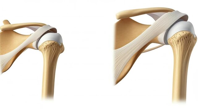 Anatomical Illustration Of The Human Shoulder Joint From Multiple Angles