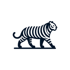 Striking Vector Tiger Illustration with Bold Stripes