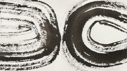 abstract painting drawn with a brush, rough lines drawn with ink and brush, drawing of rough lines painted with a brush