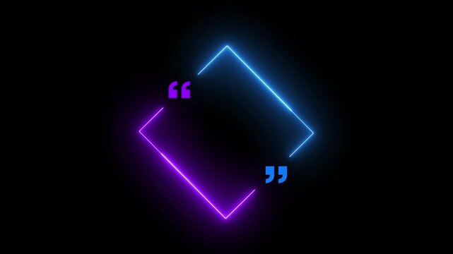 Seamless loop animated speech bubble with four tone neon color 4K video motion graphic isolated on transparent background. Futuristic light effect for overlay element. Empty copy space.