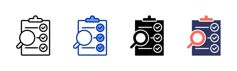 Complience Audit icon sheet multiple style collection