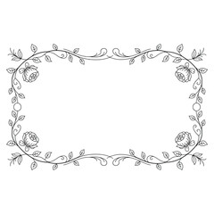 decorative frame with flowers