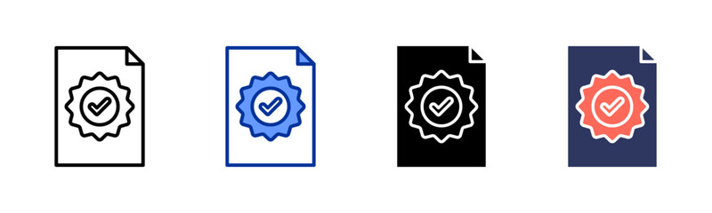 Aproved icon sheet multiple style collection