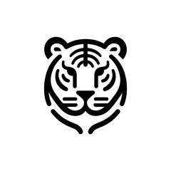 Minimalist Tiger Head Vector Illustration for Creative Designs