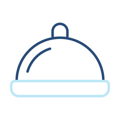 Platter Icon Color Outline Style. Vector Illustration Design