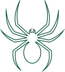 Clean line spider vector illustration, great for Halloween posters, web graphics, and creepy-crawly themes.