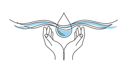  Fluid Line Art Clip Art of Water Conservation and Environmental Responsibility
