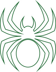 Linear spider icon design, ideal for horror movies, fantasy games, and dark-themed branding.