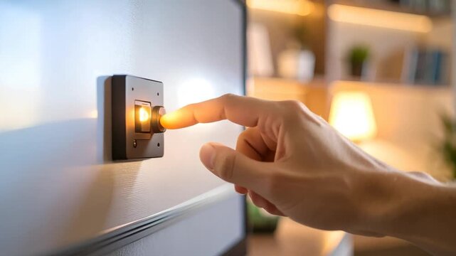 Hand activating light switch