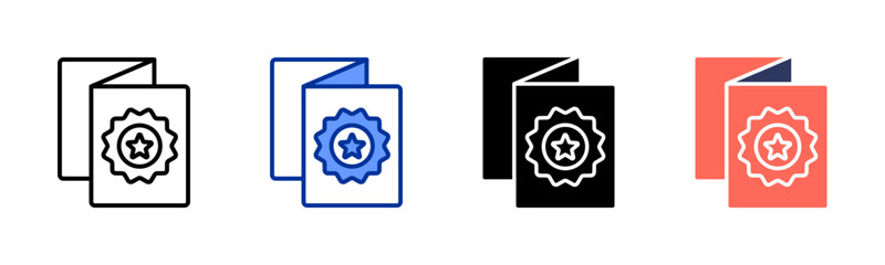 Flyer icon sheet multiple style collection