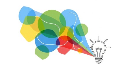  Abstract Shape Clip Art Depicting Idea Generation and Creative Innovation