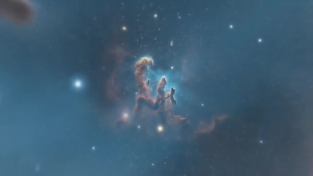 Cosmic Pillars of Creation Nebula Space Abstract Background