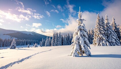 winter landscape with trees