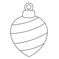 Christmas ornament ball isolated on transparent background.