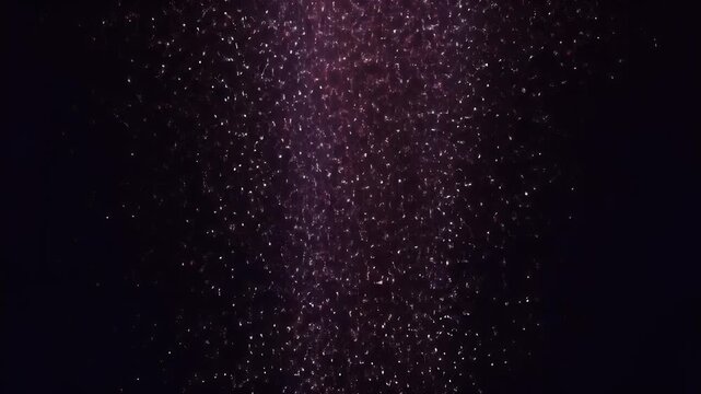 Dark Background Abstract Particles Glittering Flowing Downward Gentle Motion