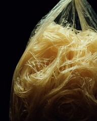 Translucent Plastic Bag Filled with Fiberous Material