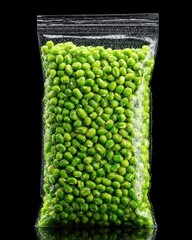 Fresh Green Beans in Clear Plastic Bag