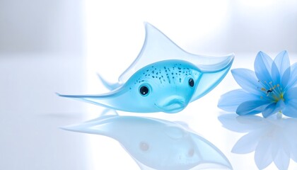 Fototapeta premium Cute Translucent Glass Animals Collection – Bright Colored Baby Figurines & Decorative Creatures