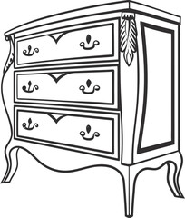 antique furniture vector