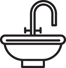 kitchen sink icon outline icon