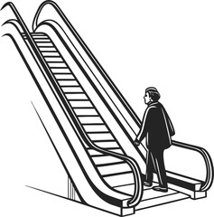 escalator icon outline icon