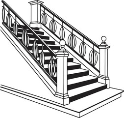 stairway vector icon