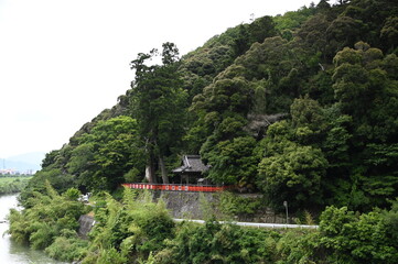 A Shrine Nestled in Summer Foliage Near Kameoka
