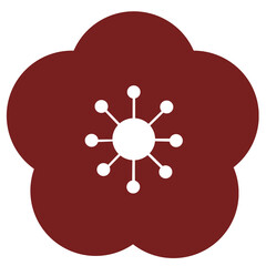 年賀状に使える梅の花のイラスト素材