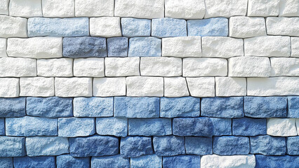 colorful stone wall texture background, gradation, brick
