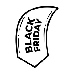 Hand Drawn Black Friday Sale Ribbons